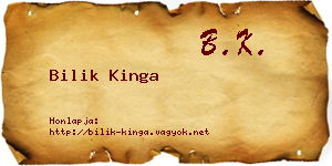 Bilik Kinga névjegykártya