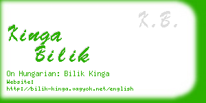 kinga bilik business card